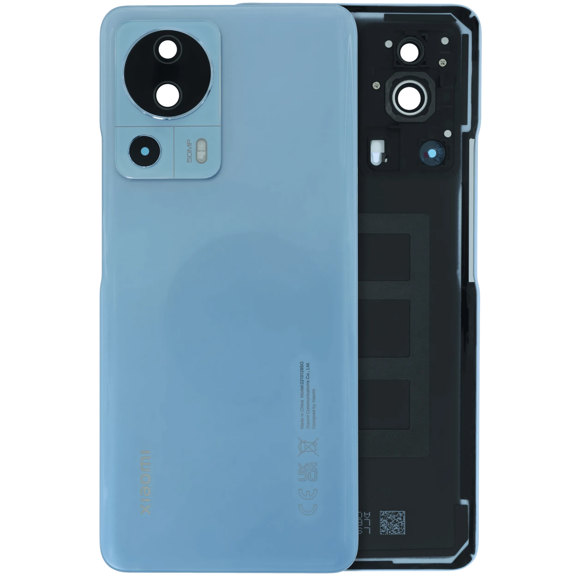 Back Cover Glass for Xiaomi 13 Lite (Service Pack) (Lite Blue) – replacement part product view – Back Cover Replacement for phone repair