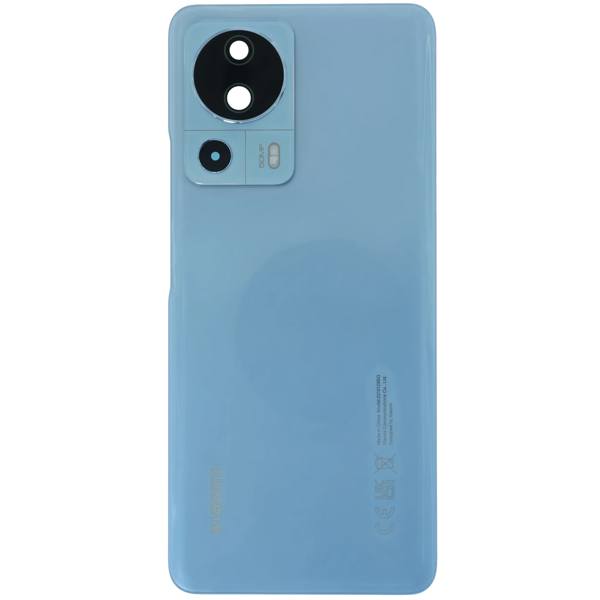 Back Cover Glass for Xiaomi 13 Lite (Service Pack) (Lite Blue) – replacement component detailed view – Back Cover Replacement for phone repair