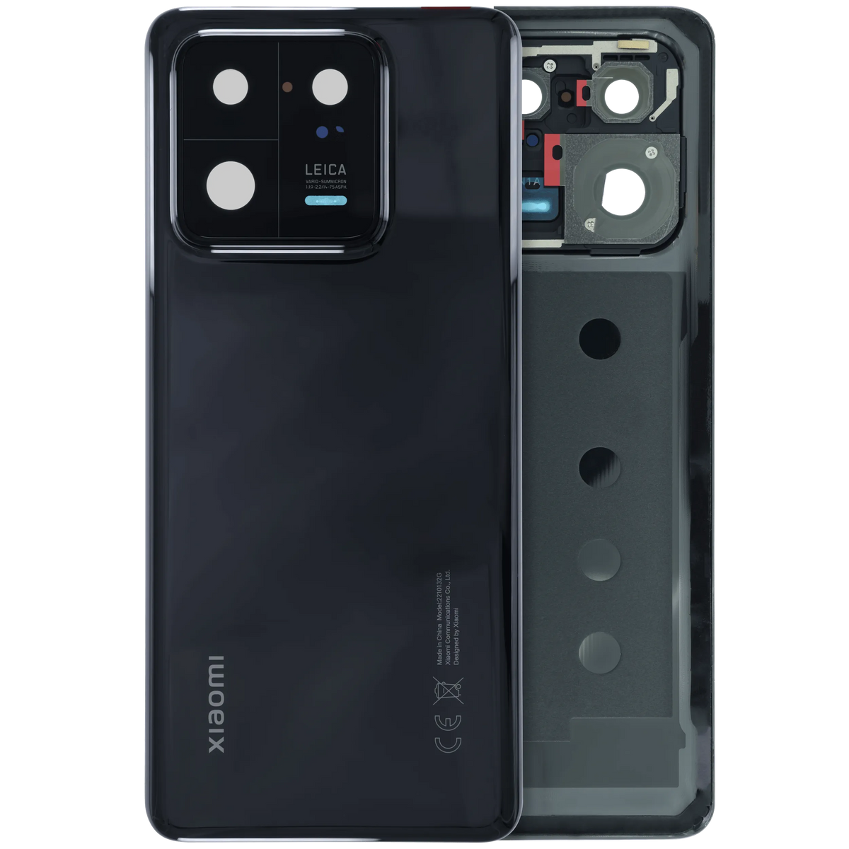 Back Cover Glass for Xiaomi 13 Pro (Service Pack) (Ceramic Black) – replacement part product view – Back Cover Replacement for phone repair