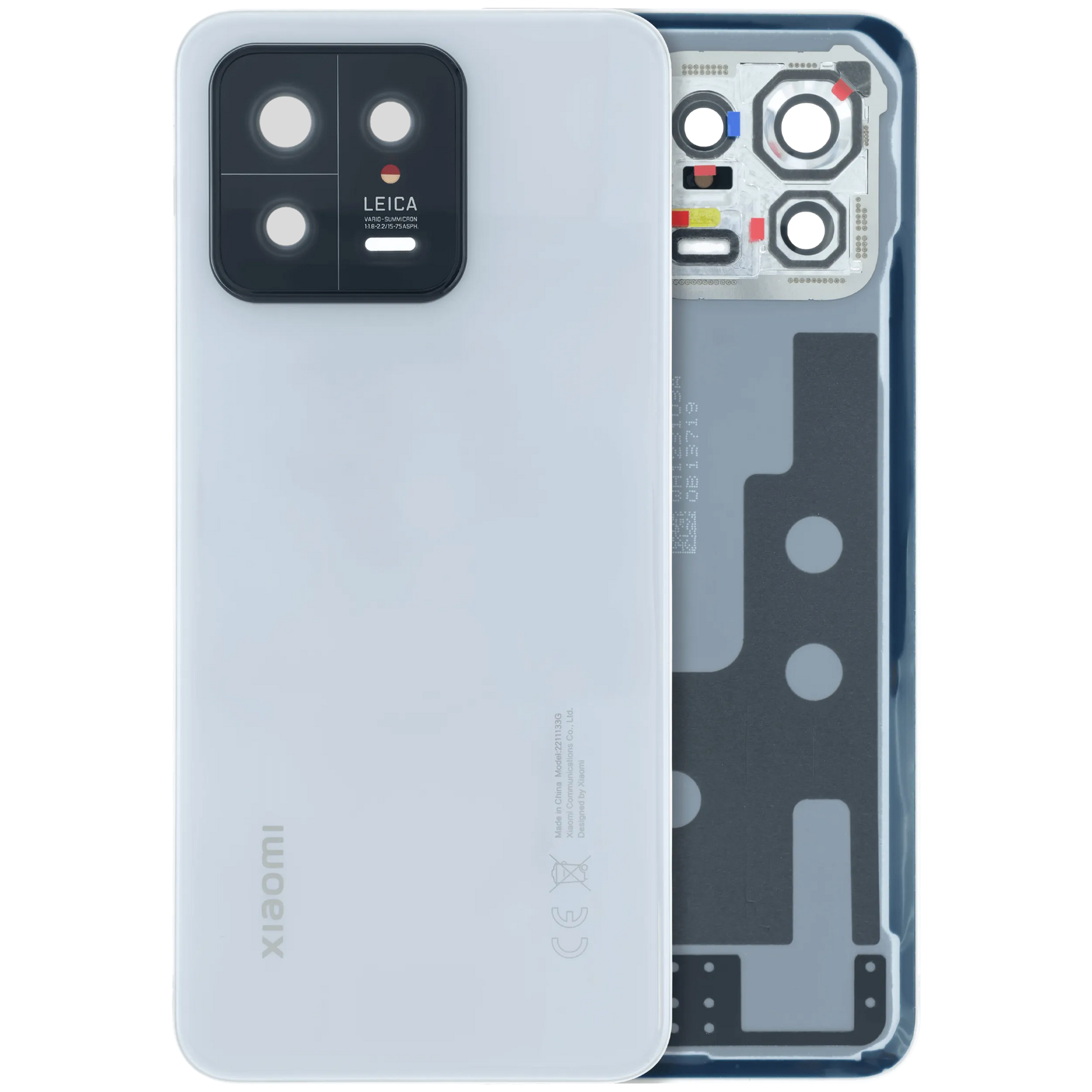 Back Cover Glass for Xiaomi 13 (Service Pack) (White) – replacement part product view – Back Cover Replacement for phone repair