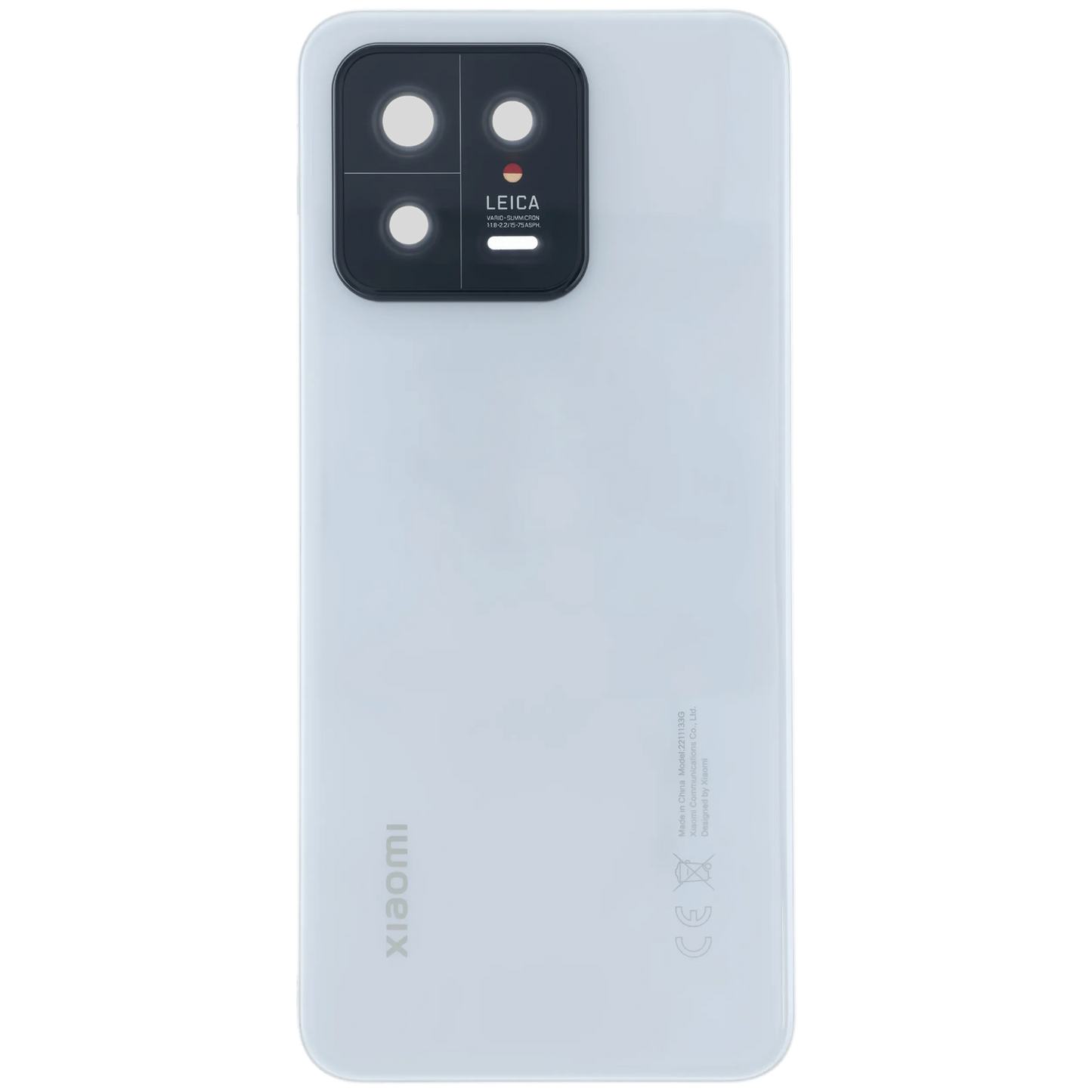 Back Cover Glass for Xiaomi 13 (Service Pack) (White) – mobile phone part alternate view – Back Cover Replacement for phone repair
