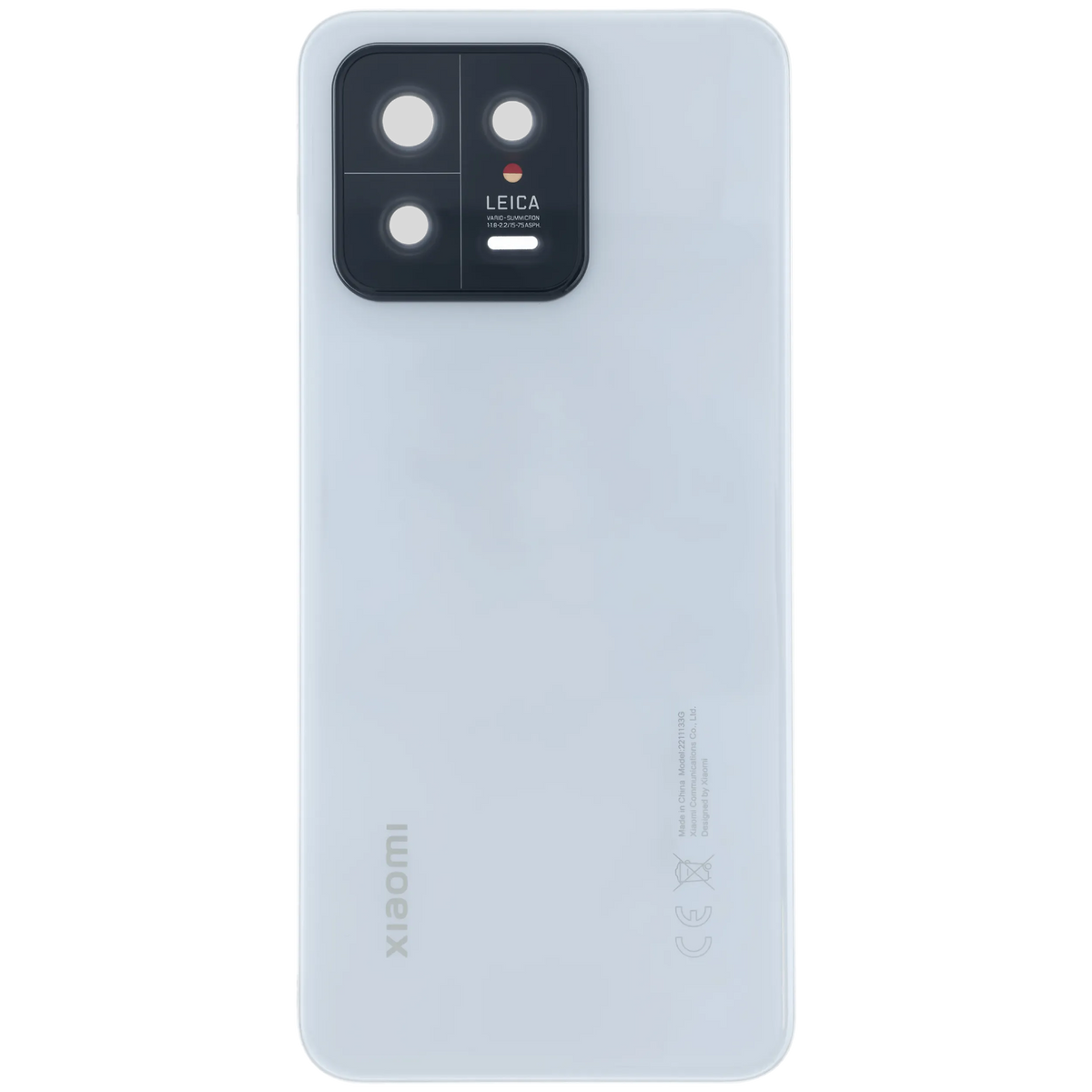 Back Cover Glass for Xiaomi 13 (Service Pack) (White) – mobile phone part alternate view – Back Cover Replacement for phone repair