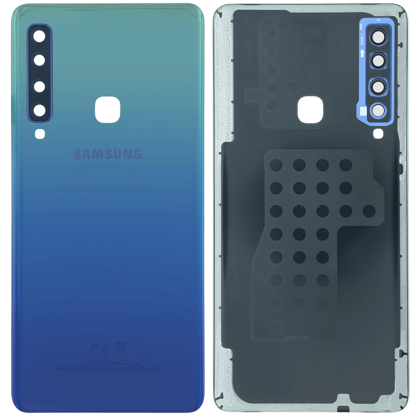 Back Cover Glass for Samsung Galaxy A9 (A920 / 2018) (Service Pack) (Lemonade Blue)