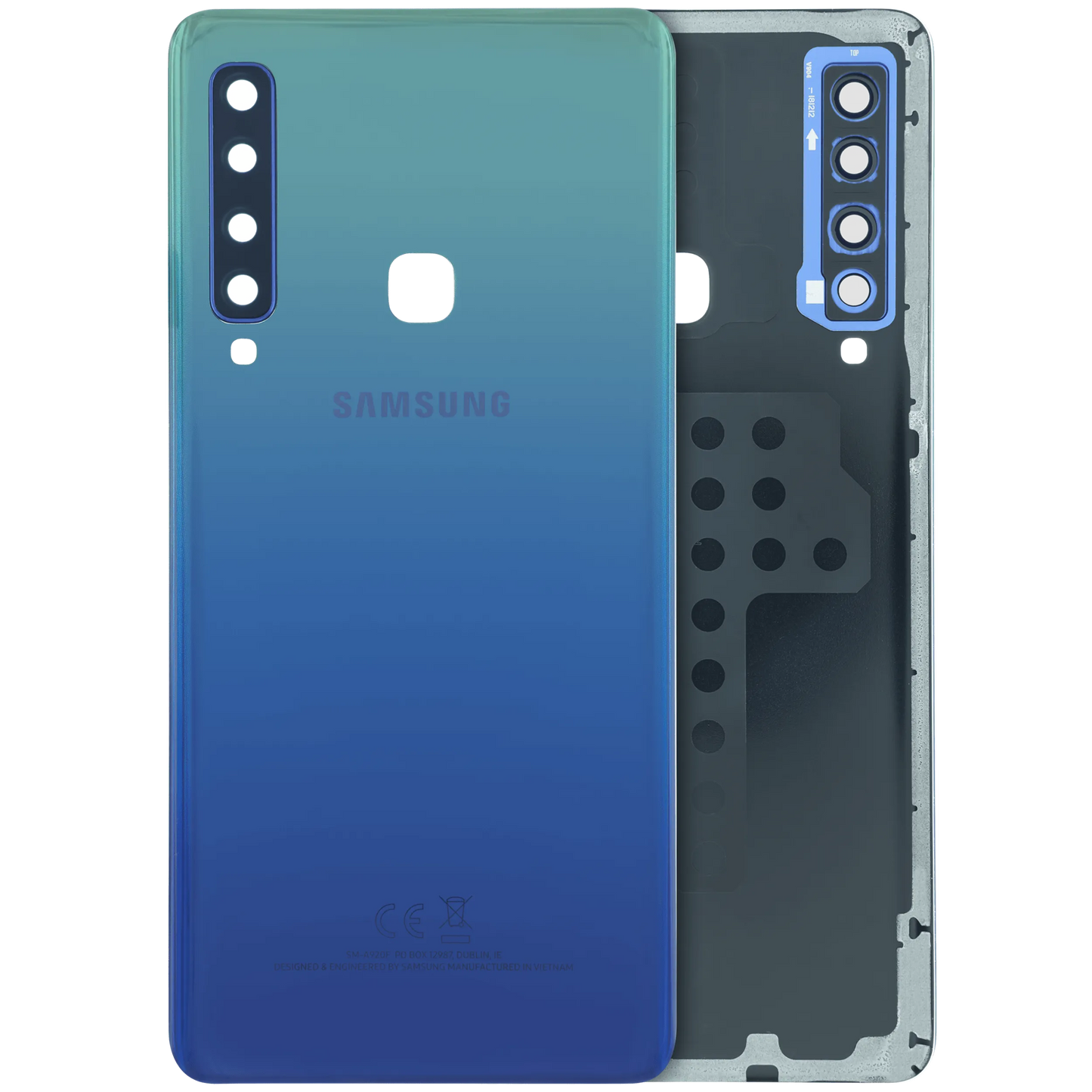 Back Cover Glass for Samsung Galaxy A9 (A920 / 2018) (Service Pack) (Lemonade Blue)