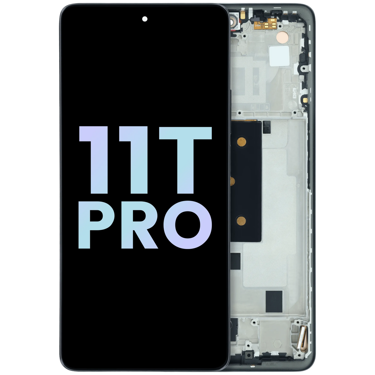 OLED Assembly With Frame for Xiaomi 11T Pro (Service Pack) (Meteorite Gray) – replacement part product view – OLED Display Replacement for phone repair