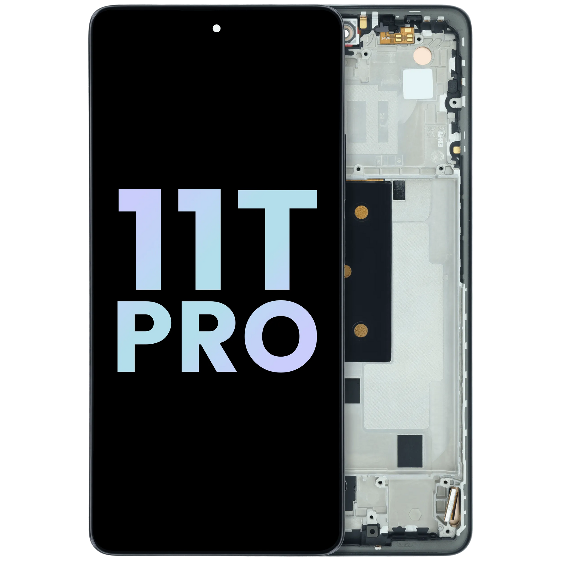 OLED Assembly With Frame for Xiaomi 11T Pro (Service Pack) (Meteorite Gray) – replacement part product view – OLED Display Replacement for phone repair