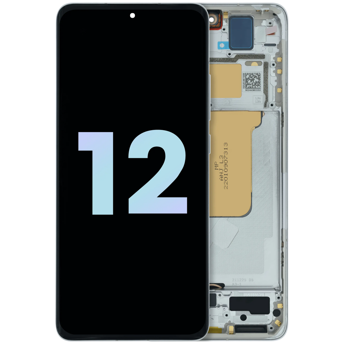 OLED Assembly With Frame for Xiaomi 12 (Service Pack) (Purple) – replacement part product view – OLED Display Replacement for phone repair