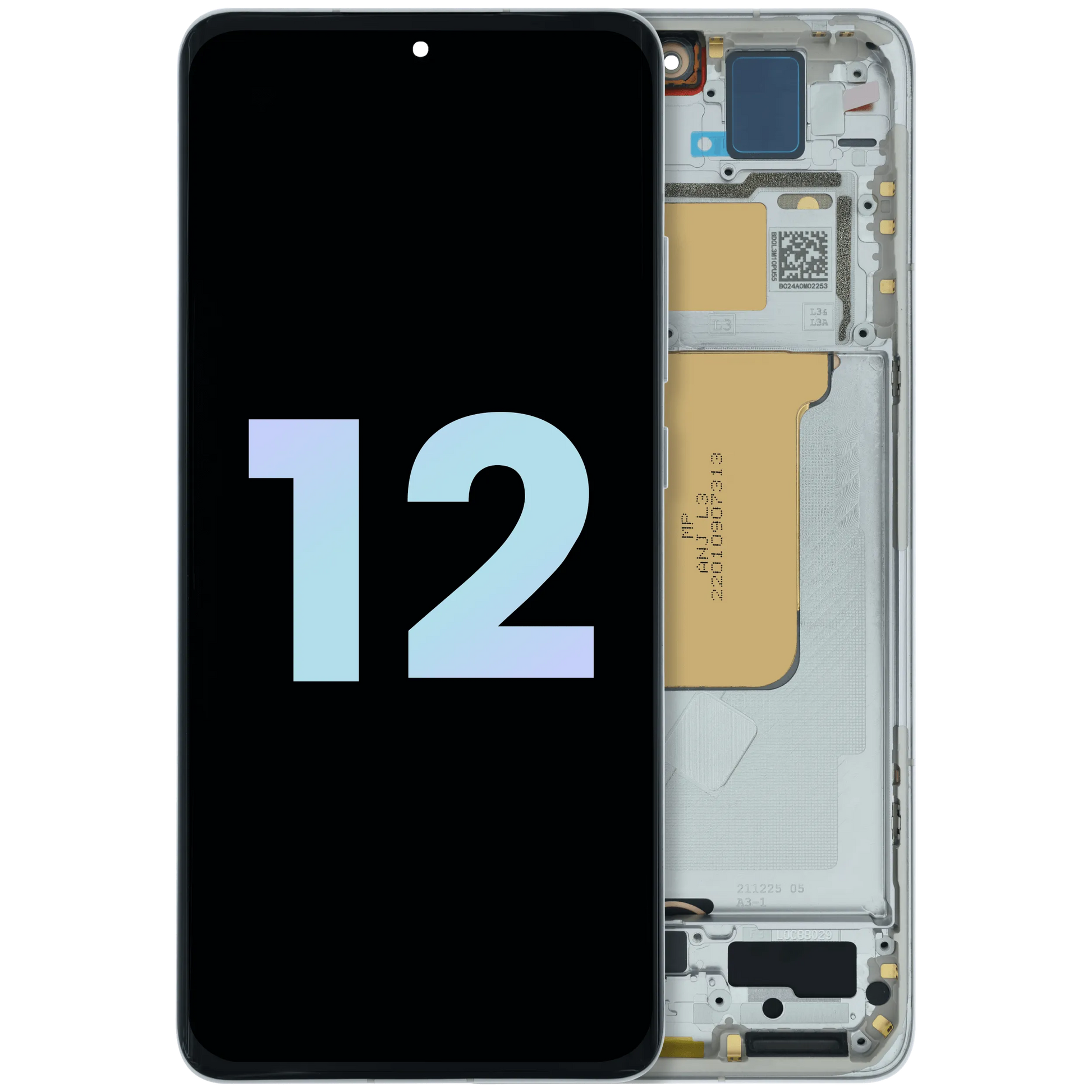 OLED Assembly With Frame for Xiaomi 12 (Service Pack) (Purple) – replacement part product view – OLED Display Replacement for phone repair
