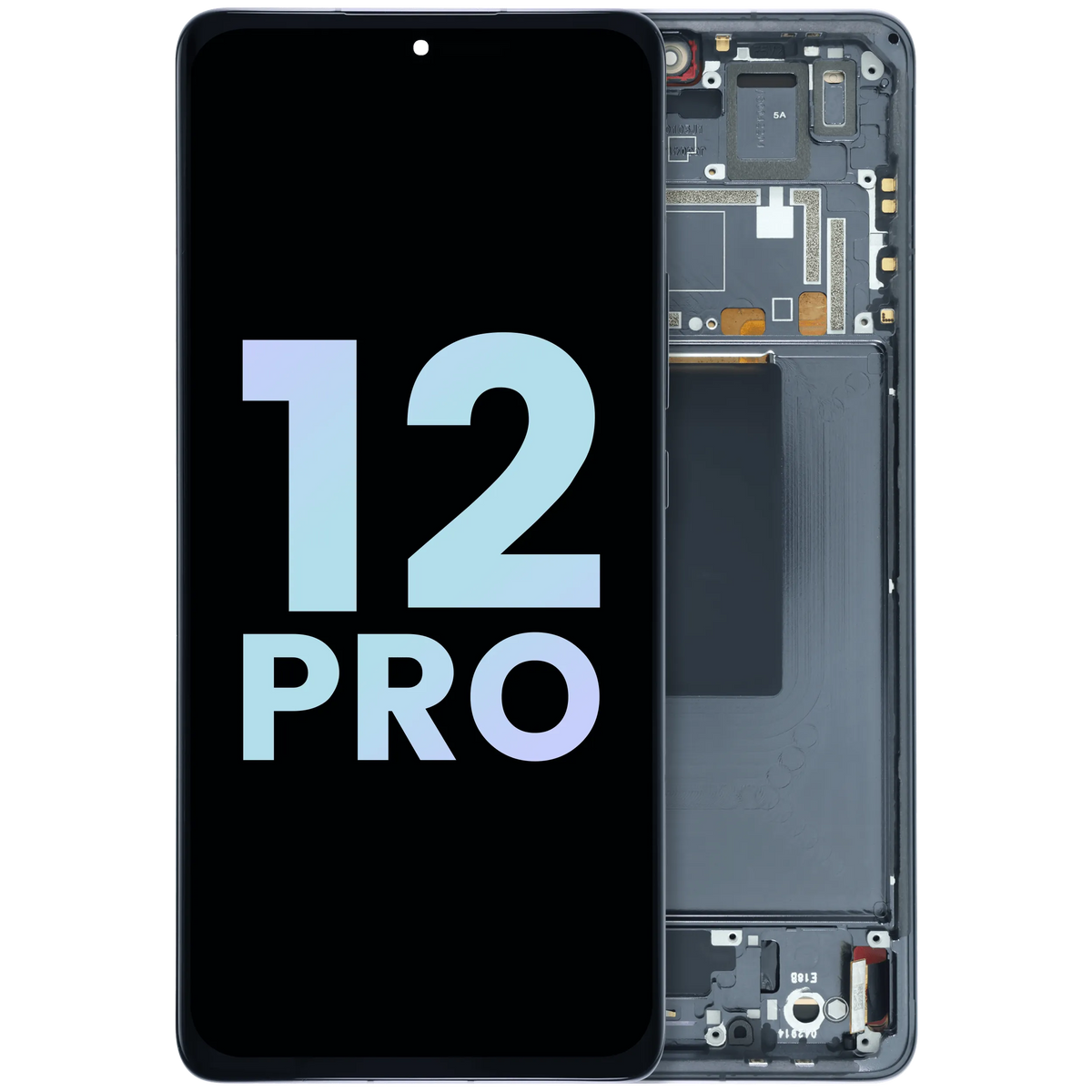 OLED Assembly With Frame for Xiaomi 12 Pro (Service Pack) (Gray) – replacement part product view – OLED Display Replacement for phone repair