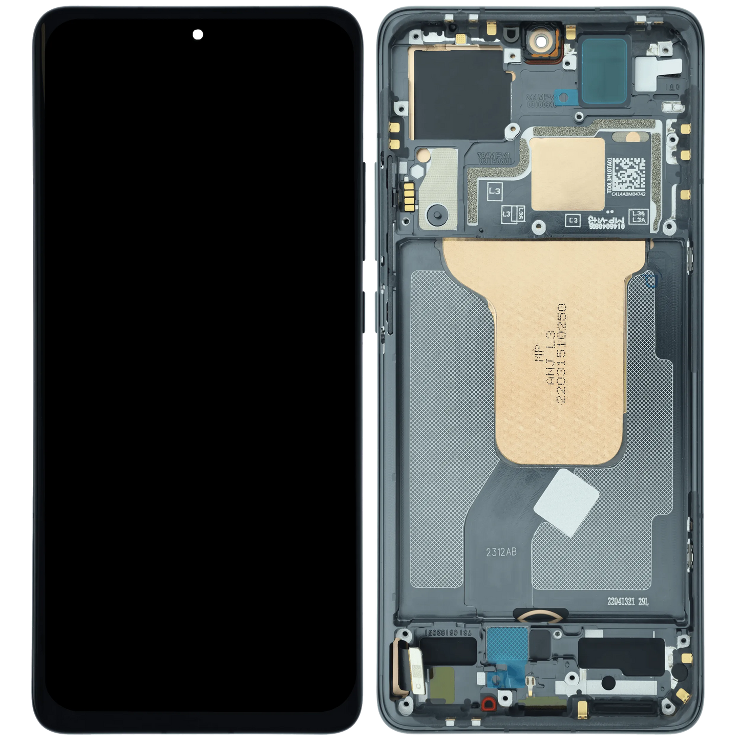 OLED Assembly With Frame for Xiaomi 12X (Service Pack) (Gray) – mobile phone part alternate view – OLED Display Replacement for phone repair