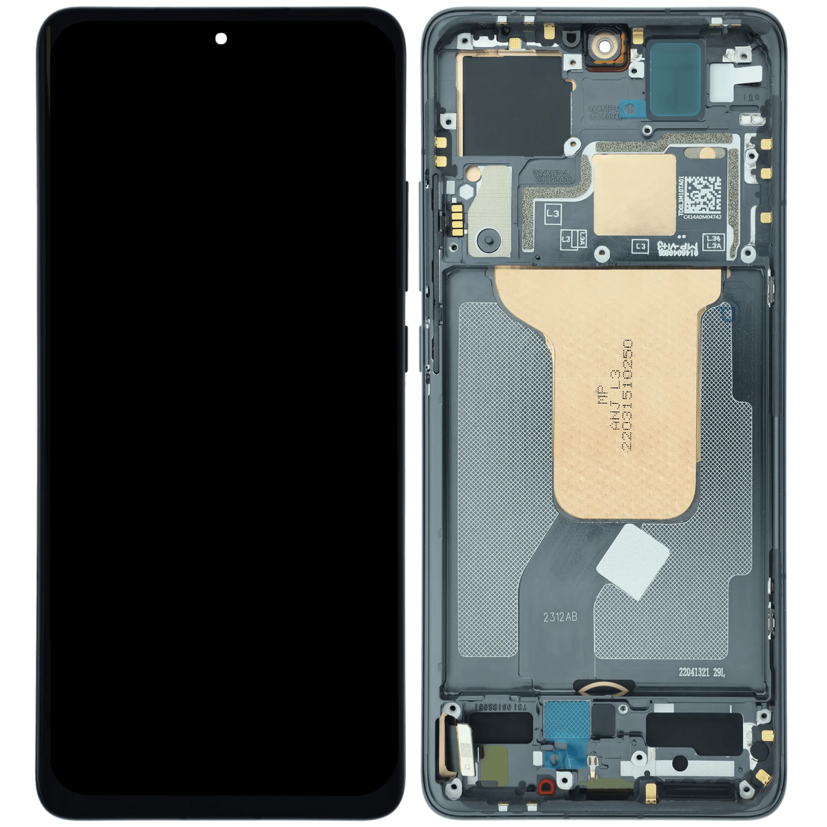 OLED Assembly With Frame for Xiaomi 12X (Service Pack) (Gray) – mobile phone part alternate view – OLED Display Replacement for phone repair