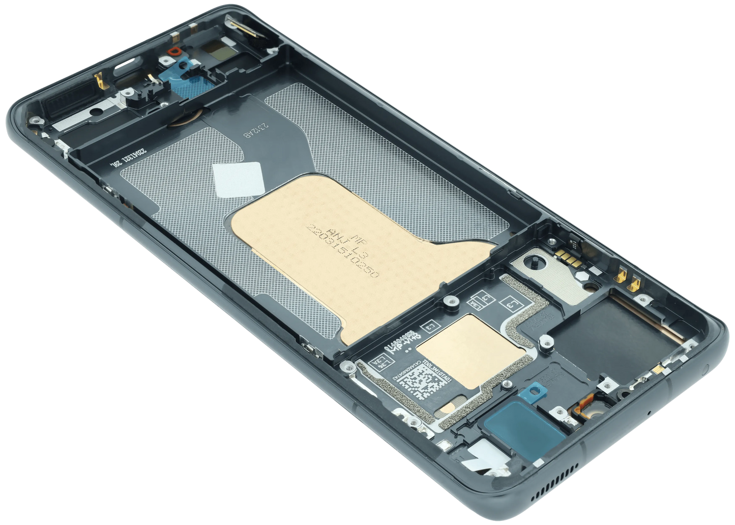 OLED Assembly With Frame for Xiaomi 12X (Service Pack) (Gray) – device repair component close-up – OLED Display Replacement for phone repair