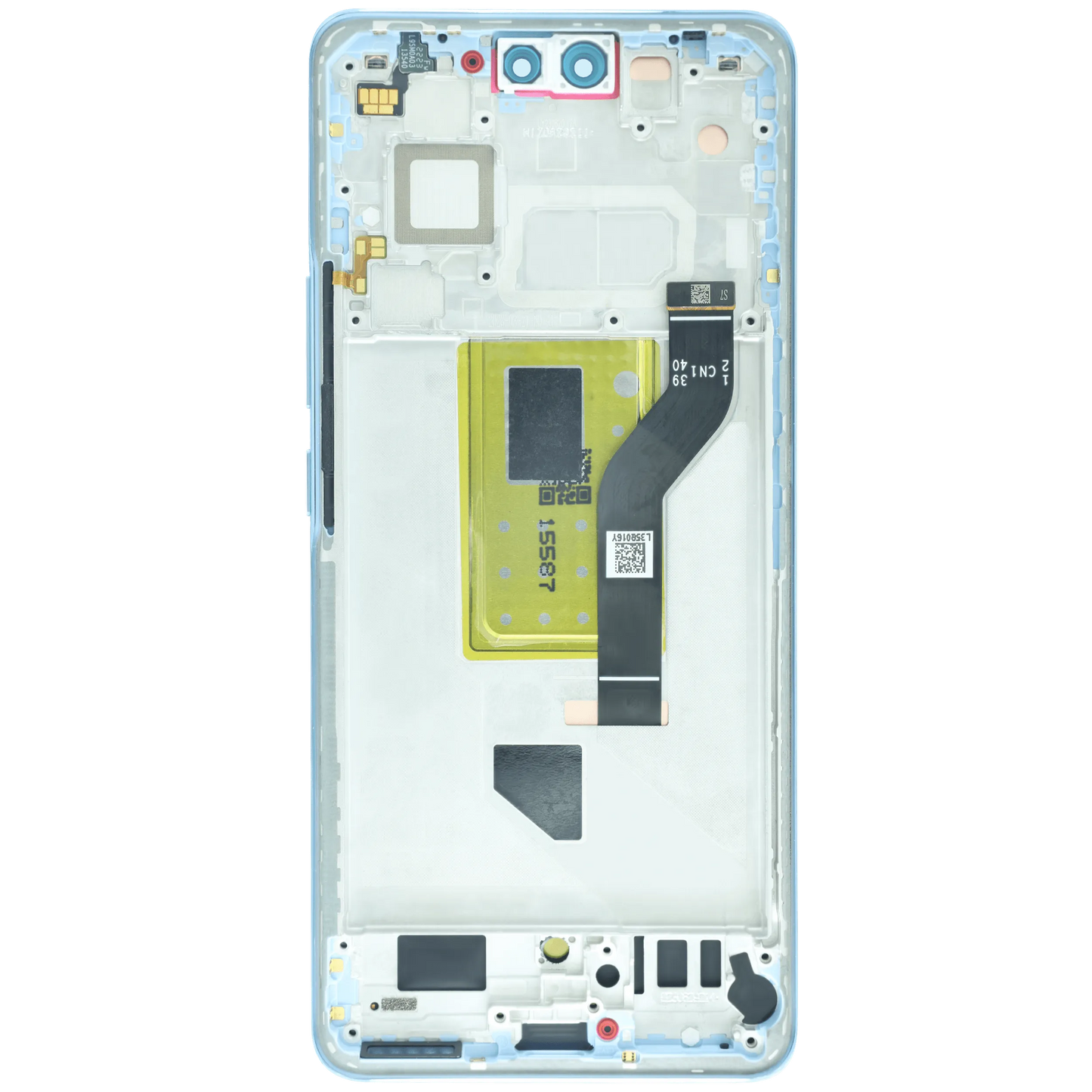 OLED Assembly With Frame for Xiaomi 13 Lite (Service Pack) (Lite Blue) – device repair component close-up – OLED Display Replacement for phone repair