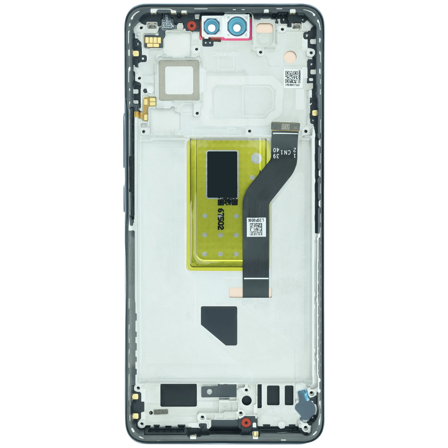 OLED Assembly With Frame for Xiaomi 13 Lite (Service Pack) (Black) – mobile phone part alternate view – OLED Display Replacement for phone repair