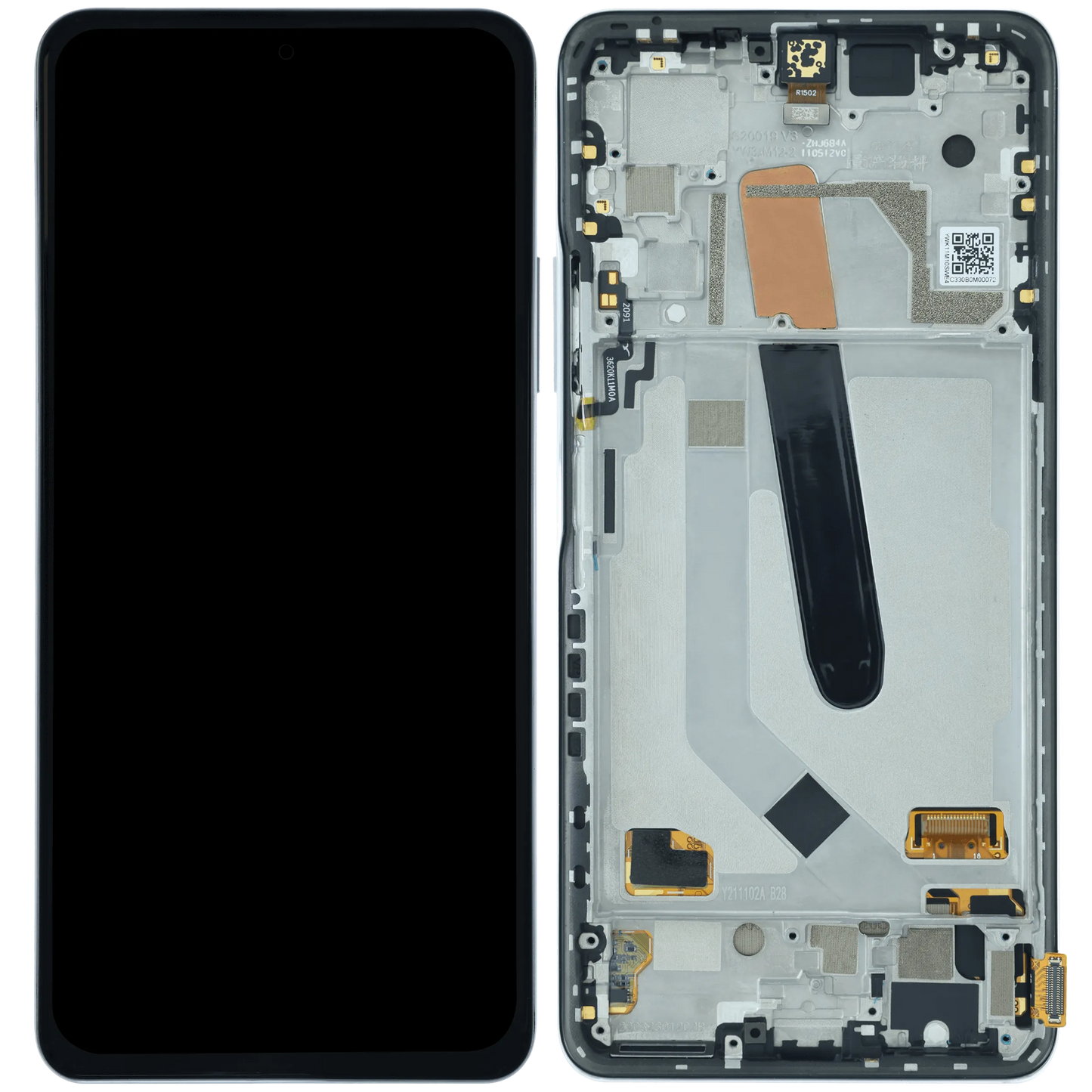 OLED Assembly With Frame for Xiaomi Mi 11i (Service Pack) (Frosty White) - device repair spare component image SKU 107183200490 - image 6