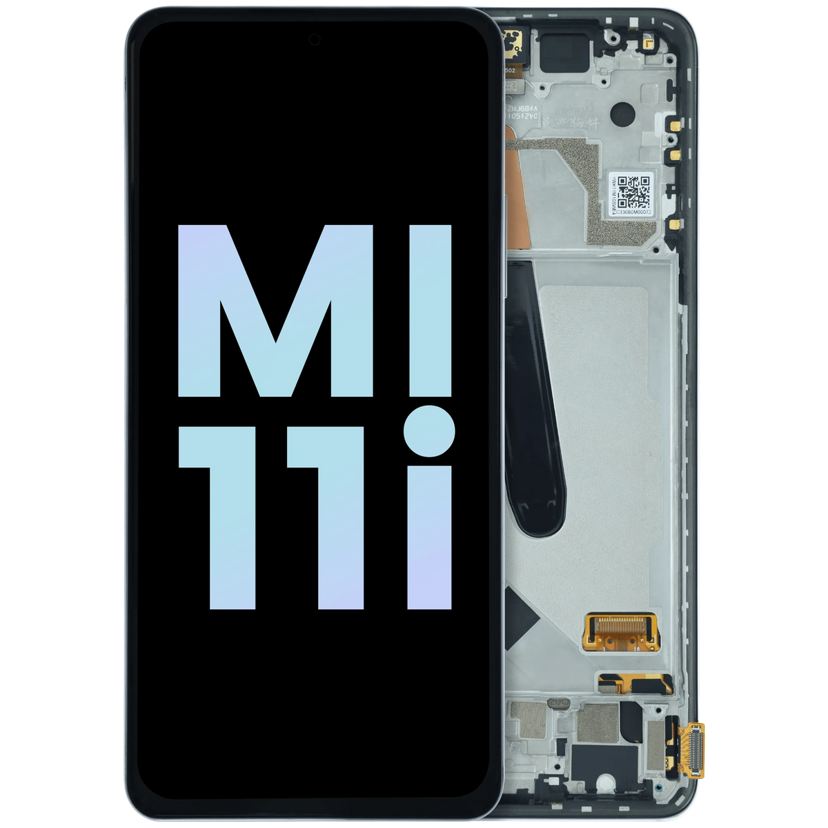 OLED Assembly With Frame for Xiaomi Mi 11i (Service Pack) (Frosty White) - replacement part product image SKU 107183200490 - image 1