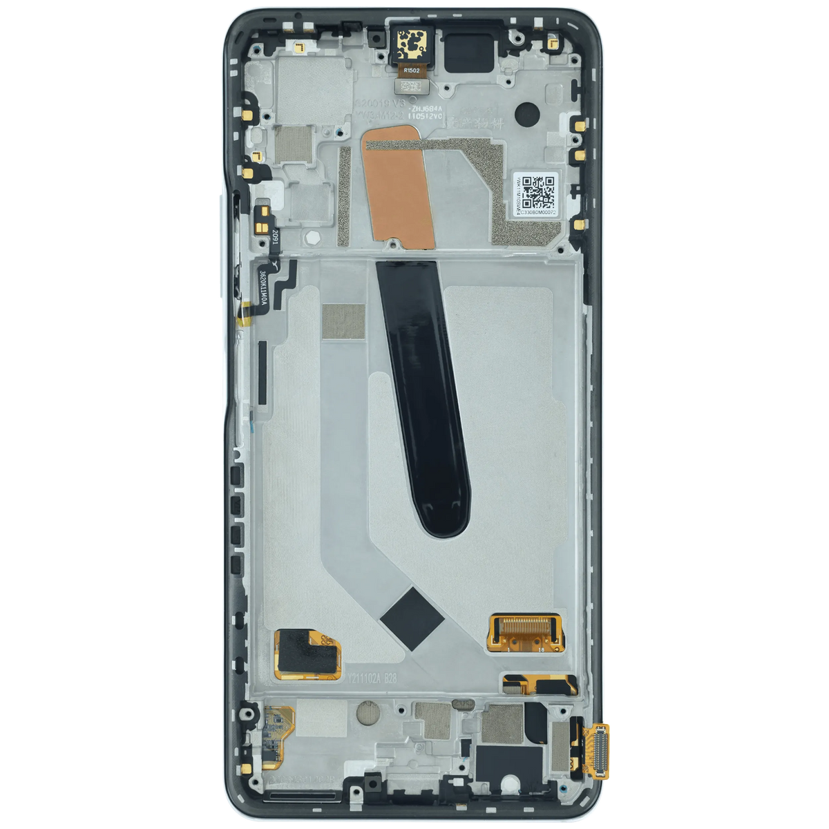 OLED Assembly With Frame for Xiaomi Mi 11i (Service Pack) (Frosty White) - compatible device spare part image SKU 107183200490 - image 3