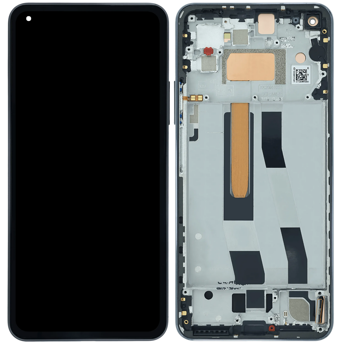 OLED Assembly With Frame for Xiaomi Mi 11 Lite 5G (Service Pack) (Boba Black) - service part product photo SKU 107183200491 - image 5