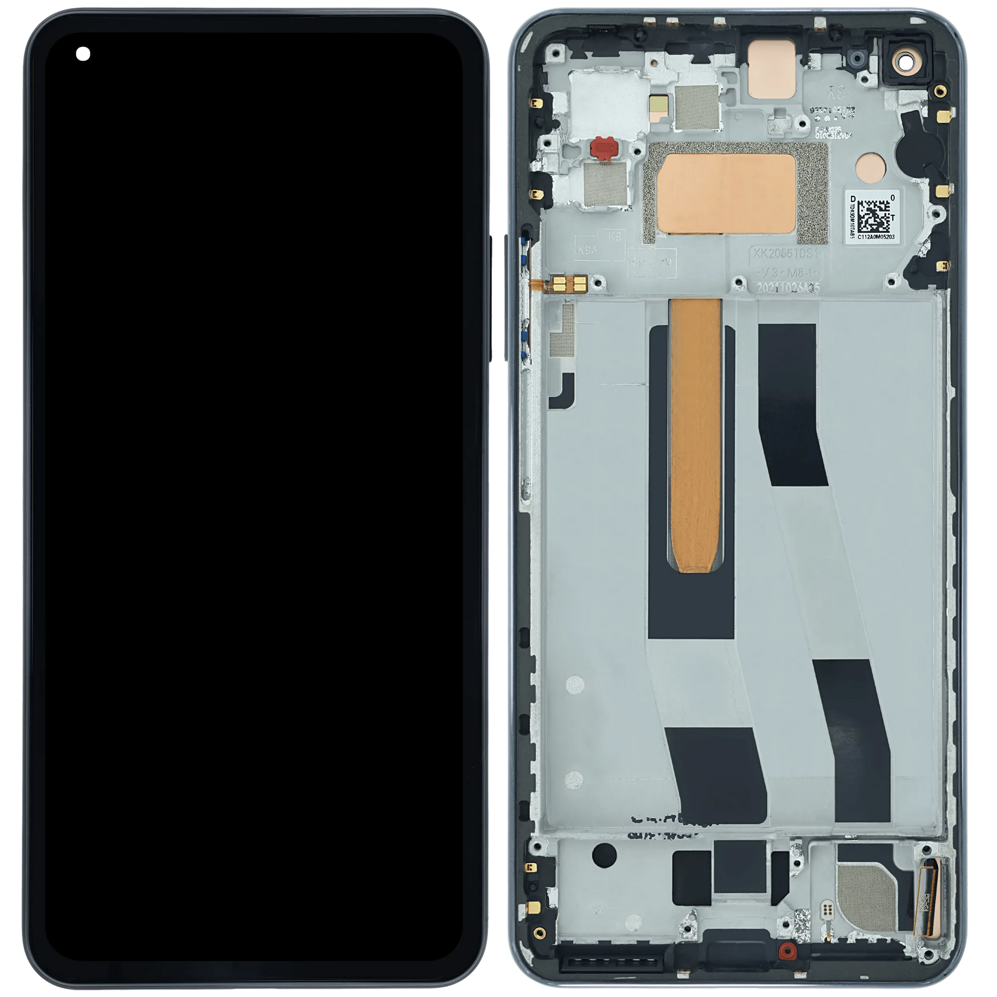 OLED Assembly With Frame for Xiaomi Mi 11 Lite 5G (Service Pack) (Boba Black) - service part product photo SKU 107183200491 - image 5
