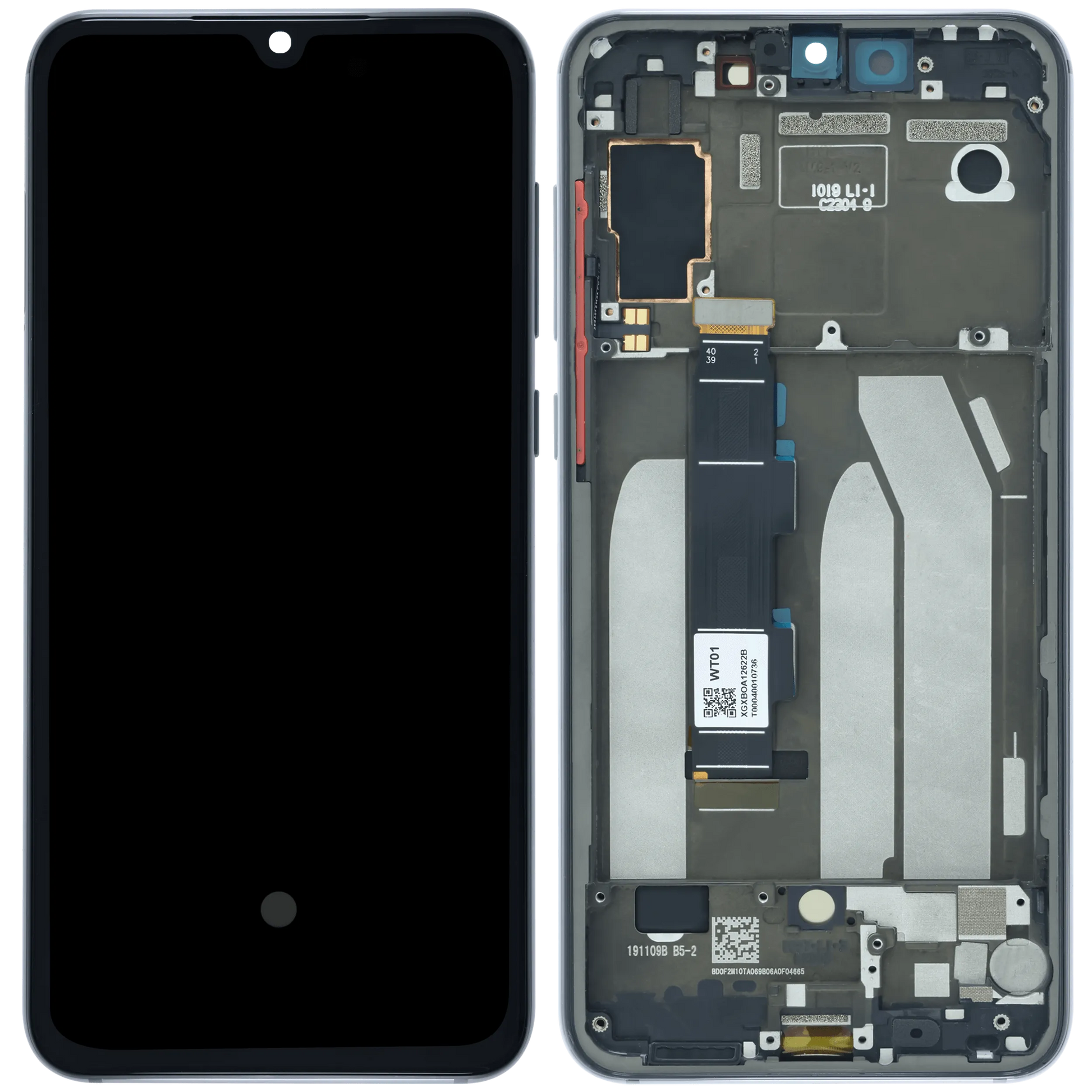 OLED Assembly With Frame for Xiaomi Mi 9 SE (Service Pack) (Gray) - compatible device spare part image SKU 107183200494 - image 3