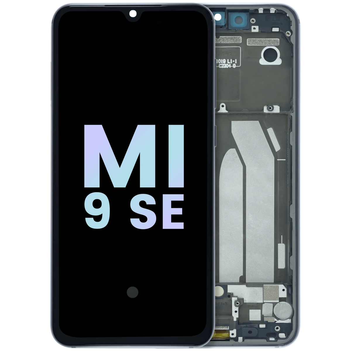 OLED Assembly With Frame for Xiaomi Mi 9 SE (Service Pack) (Gray) - replacement part product image SKU 107183200494 - image 1