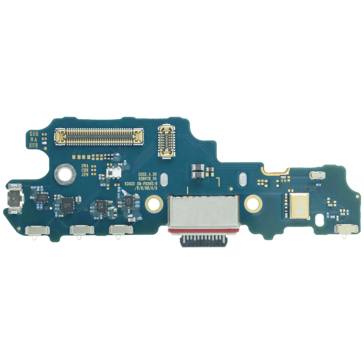 Detailed look at Charging Port Board for Samsung Galaxy Z Fold 4 5G (Service Pack) for repair