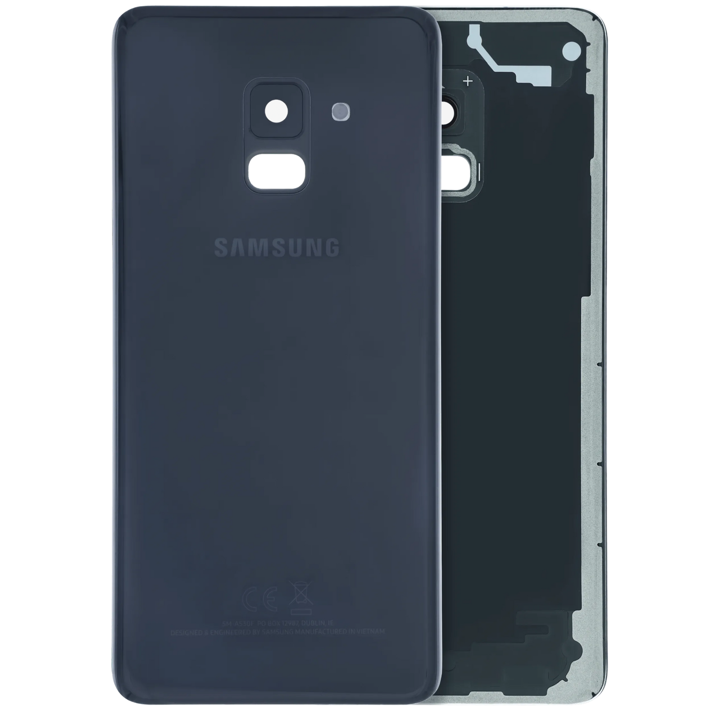 Back Cover Glass for Samsung Galaxy A8 (A530/ 2018) (Service Pack) (Black)