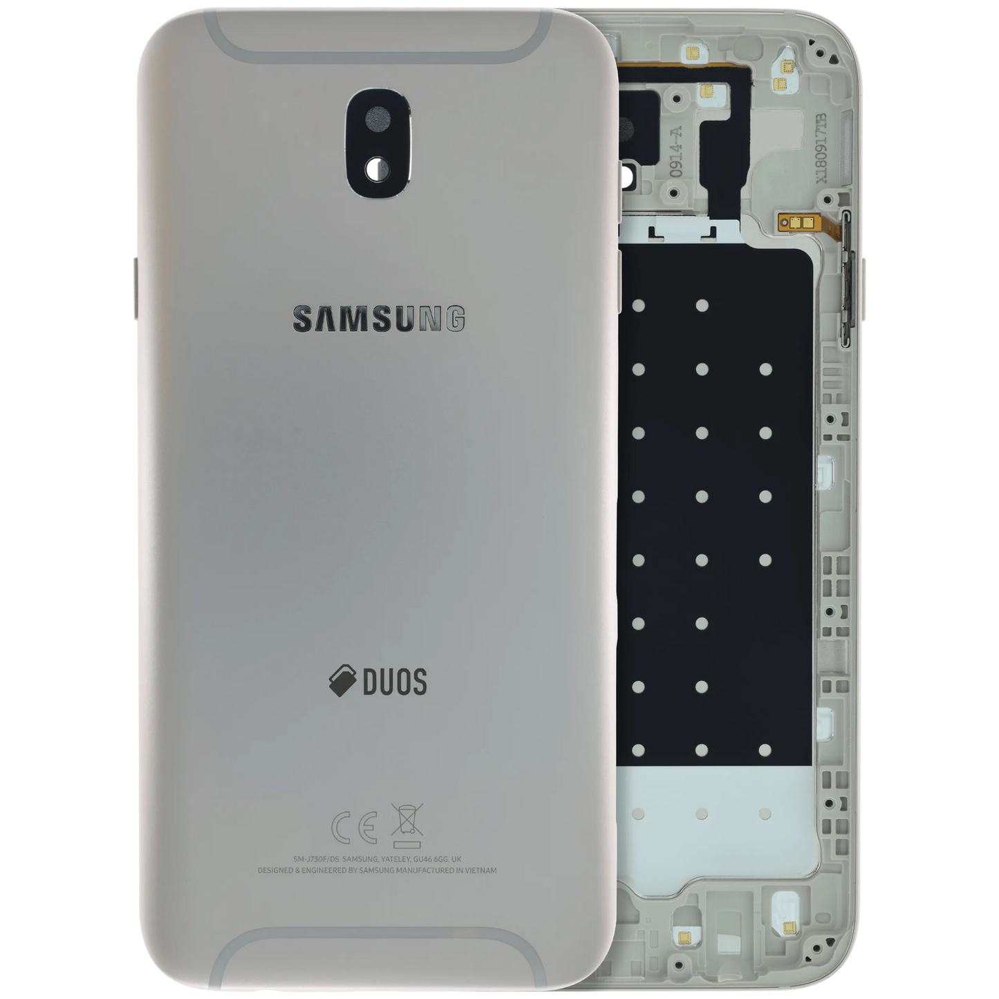 Back Cover Glass for Samsung Galaxy J7 Pro (J730 / 2017) (Service Pack) (Gold) Samsung replacement part SKU 107183200580 - product image 1