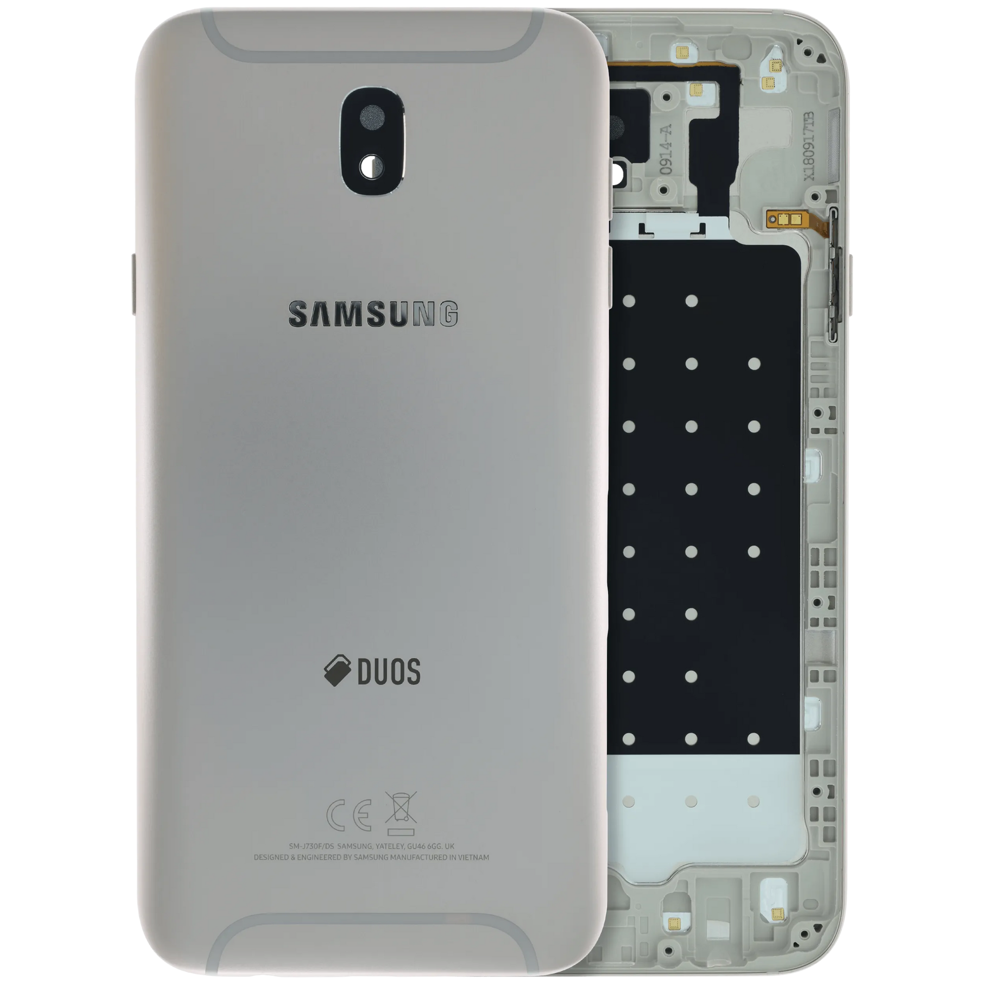 Back Cover Glass for Samsung Galaxy J7 Pro (J730 / 2017) (Service Pack) (Gold) Samsung replacement part SKU 107183200580 - product image 1