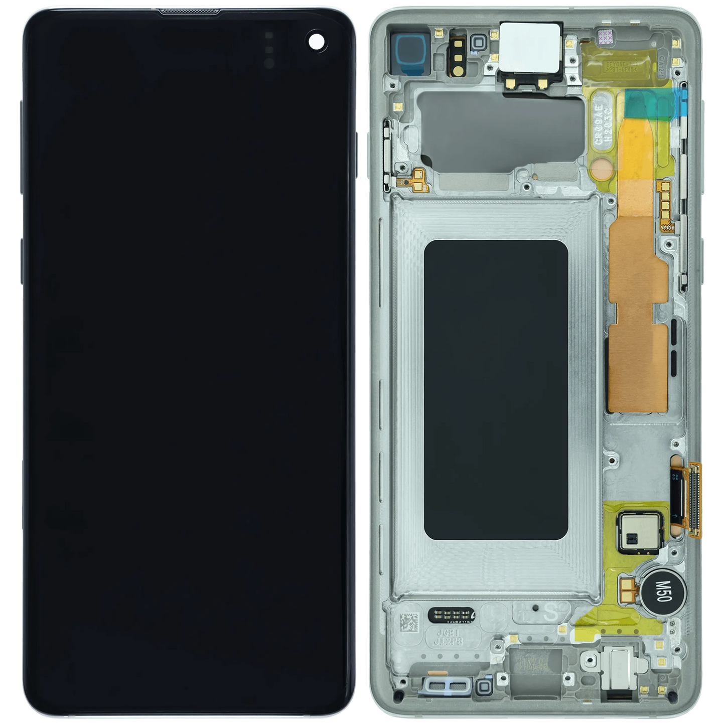 OLED Assembly With Frame for Samsung Galaxy S10 (Service Pack) (Prism Silver)