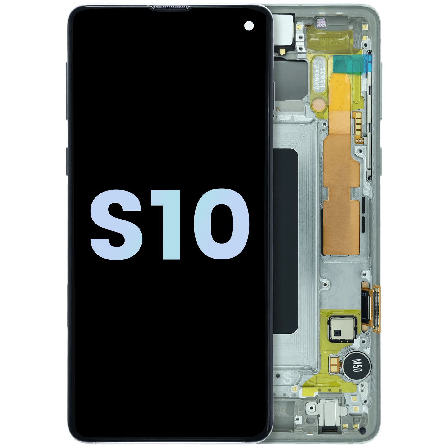 OLED Assembly With Frame for Samsung Galaxy S10 (Service Pack) (Prism Silver)