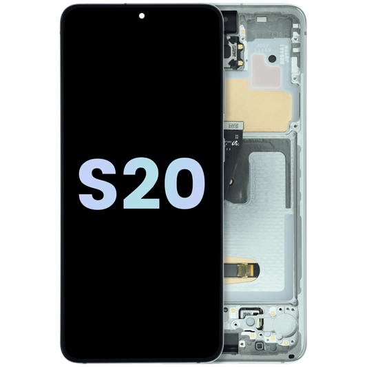 OLED Assembly With Frame for Samsung Galaxy S20 (Service Pack) (Cloud White)