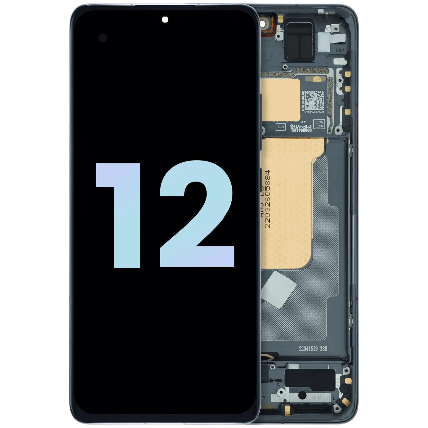 OLED Assembly With Frame For Xiaomi 12 (Genuine OEM) (Tarnish Black) – replacement part product view – OLED Display Replacement for phone repair