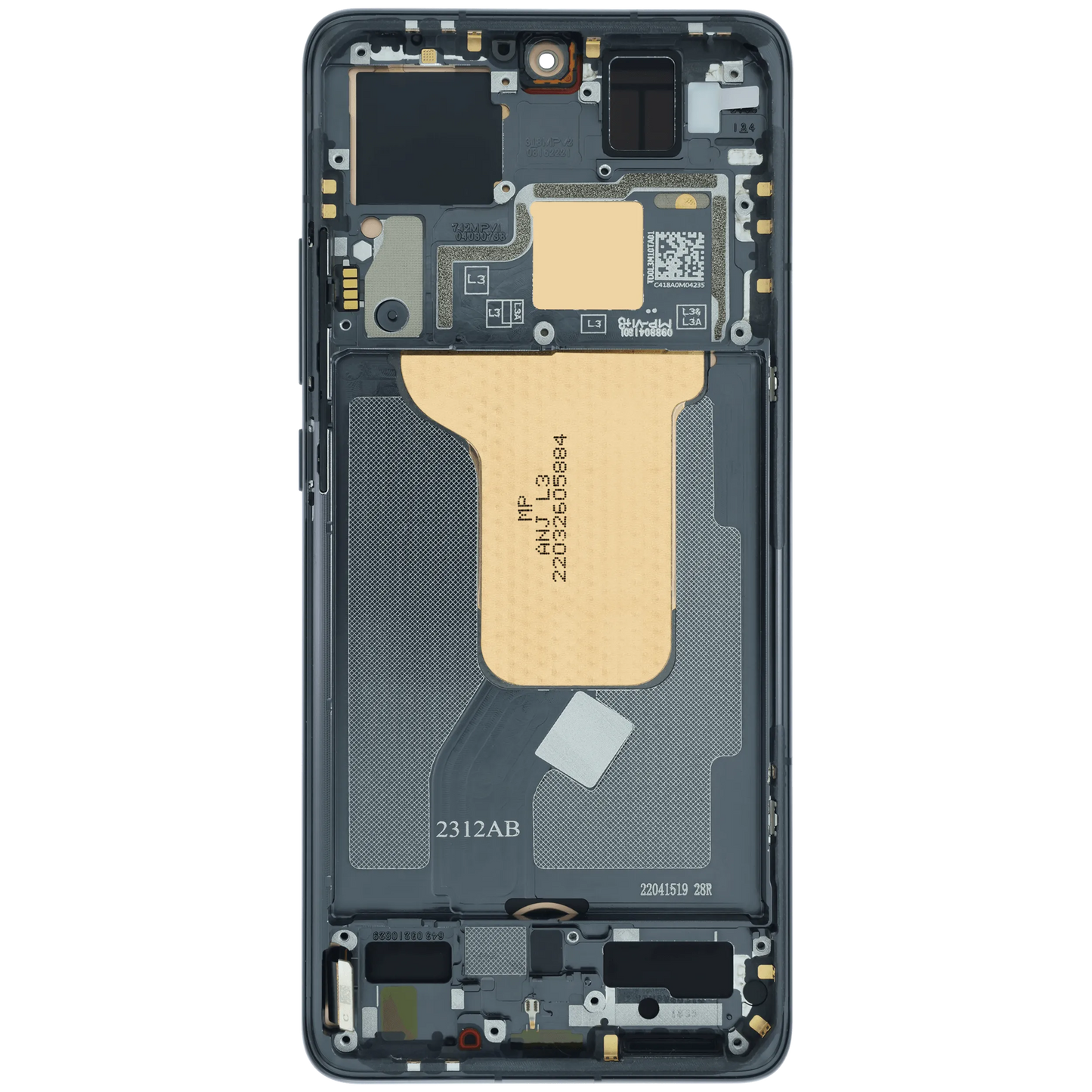 OLED Assembly With Frame For Xiaomi 12 (Genuine OEM) (Tarnish Black) – repair component detail view – OLED Display Replacement for phone repair