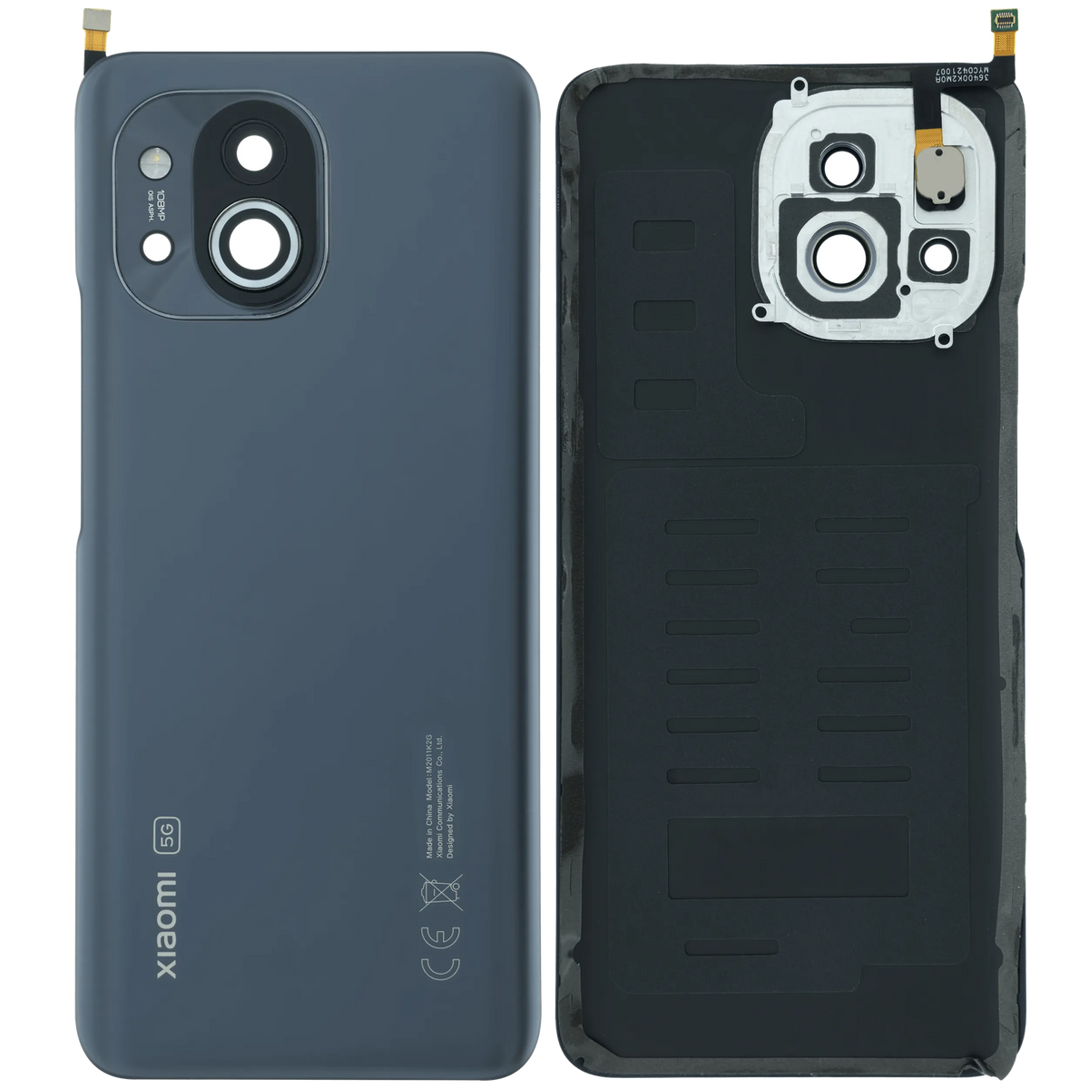 Back Cover Glass For Xiaomi Mi 11 (Genuine OEM) (Midnight Gray) - device repair spare component image SKU 107183202336 - image 6