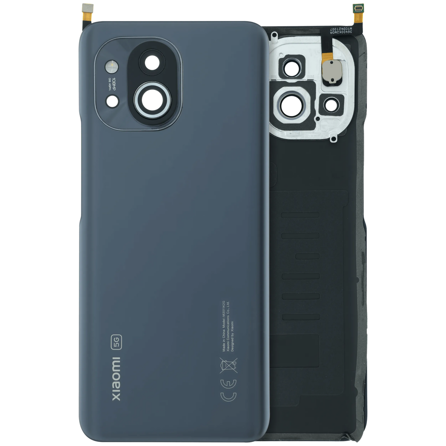 Back Cover Glass For Xiaomi Mi 11 (Genuine OEM) (Midnight Gray) - replacement part product image SKU 107183202336 - image 1