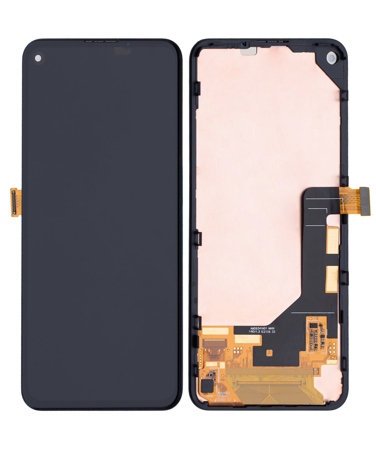 OLED Assembly With Frame For Google Pixel 5A 5G (Refurbished) (Black) - replacement part secondary detail