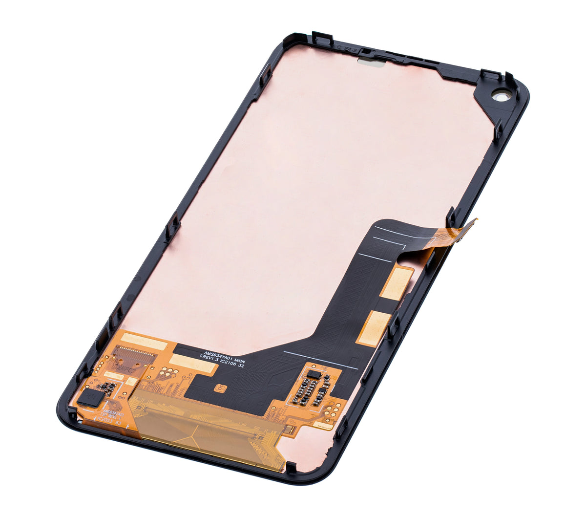 OLED Assembly With Frame For Google Pixel 5A 5G (Refurbished) (Black) - replacement part additional angle
