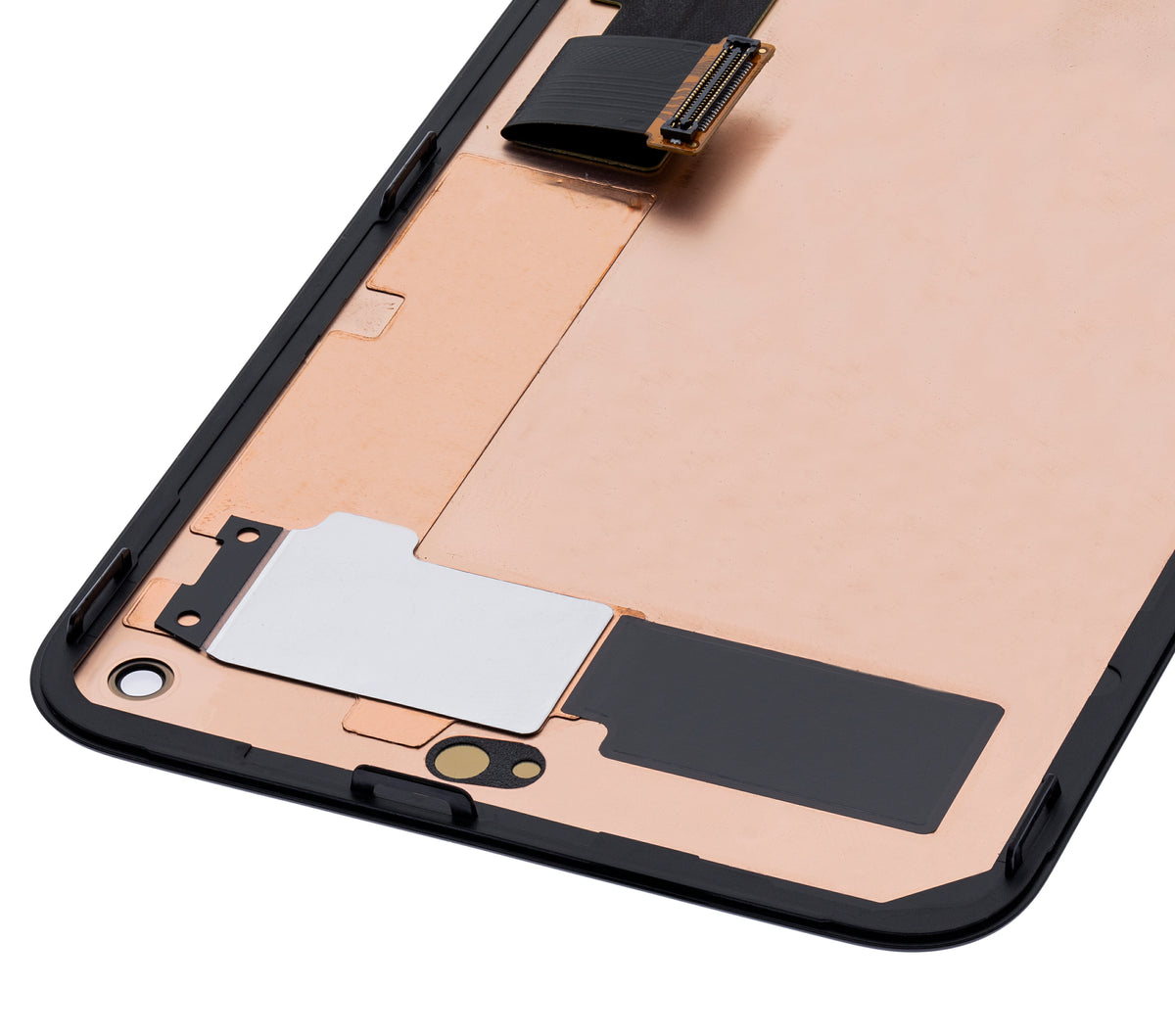 OLED Assembly With Frame For Google Pixel 5 (Refurbished) (Just Black) - replacement part additional angle