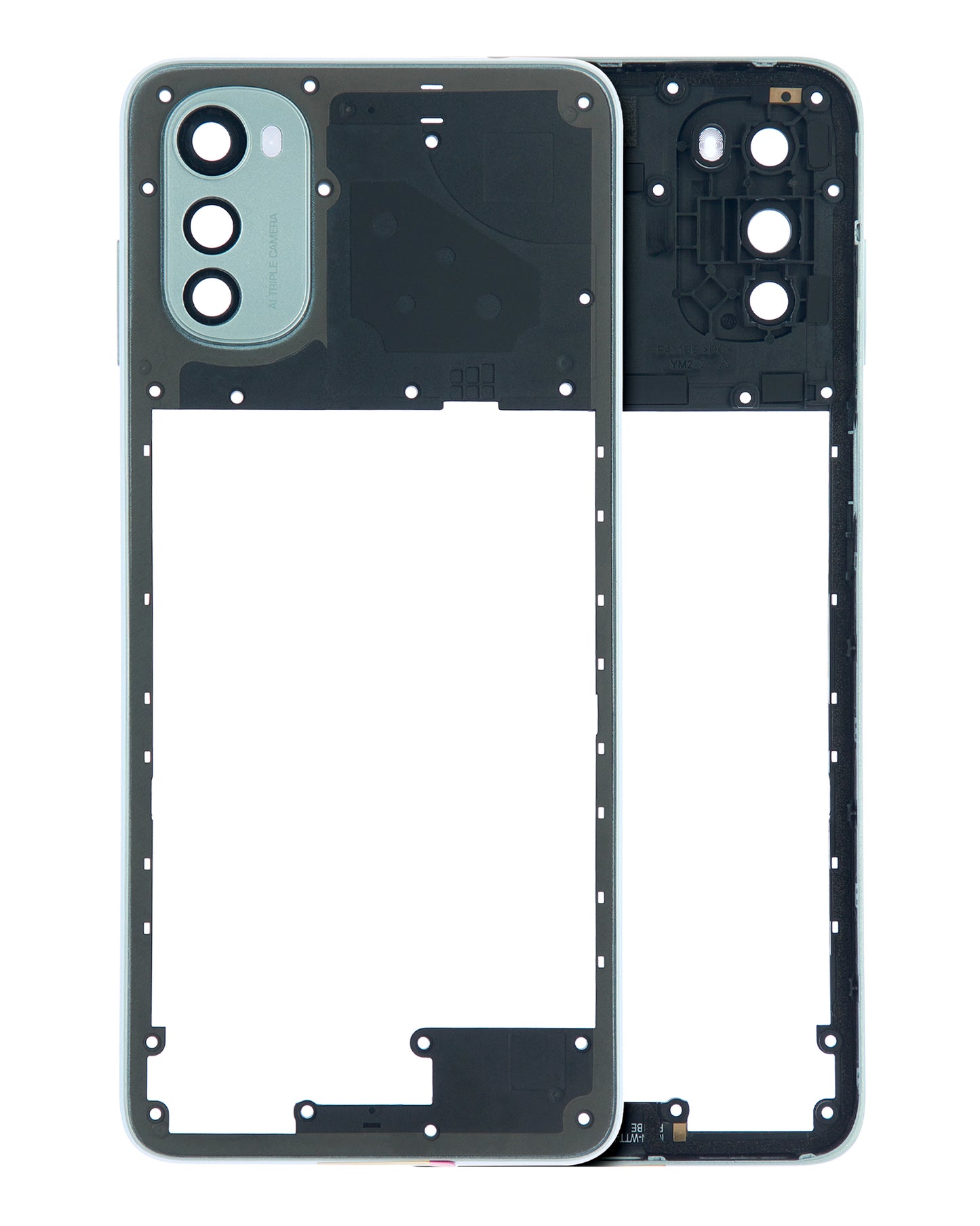 LCD Frame For Motorola Moto E32 (XT2227 / 2022) (Pearl Blue) - image 1