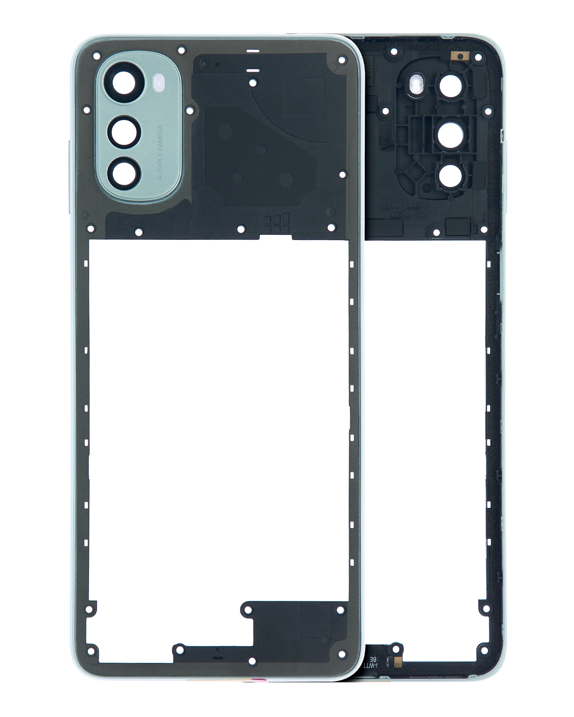 LCD Frame For Motorola Moto E32 (XT2227 / 2022) (Pearl Blue) - image 1