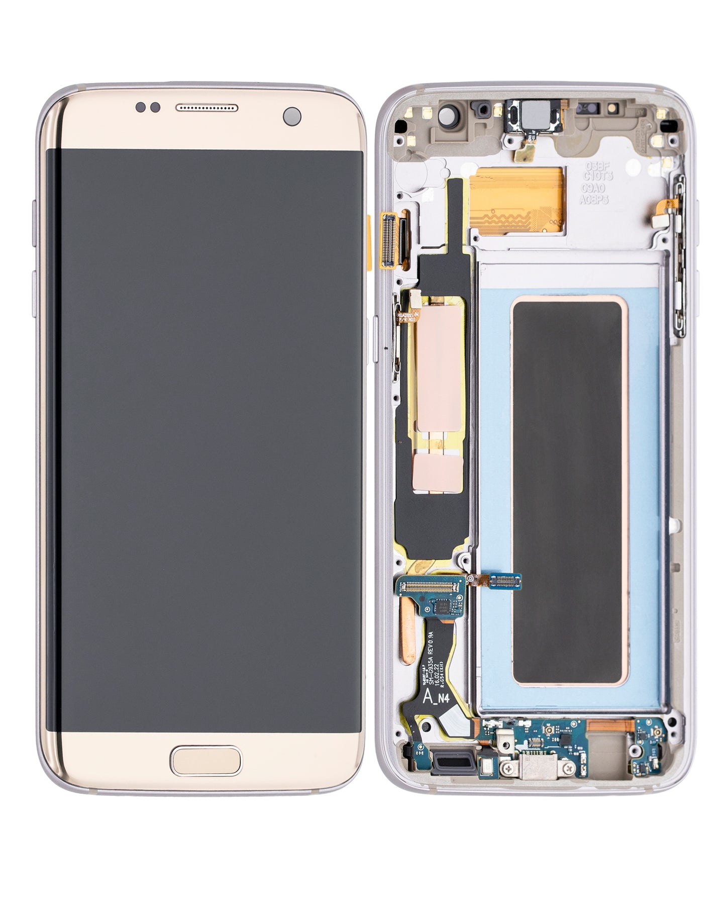 OLED Assembly With Frame For Samsung Galaxy S7 Edge G935A (North American Version) (Aftermarket Plus) (Gold Platinum)