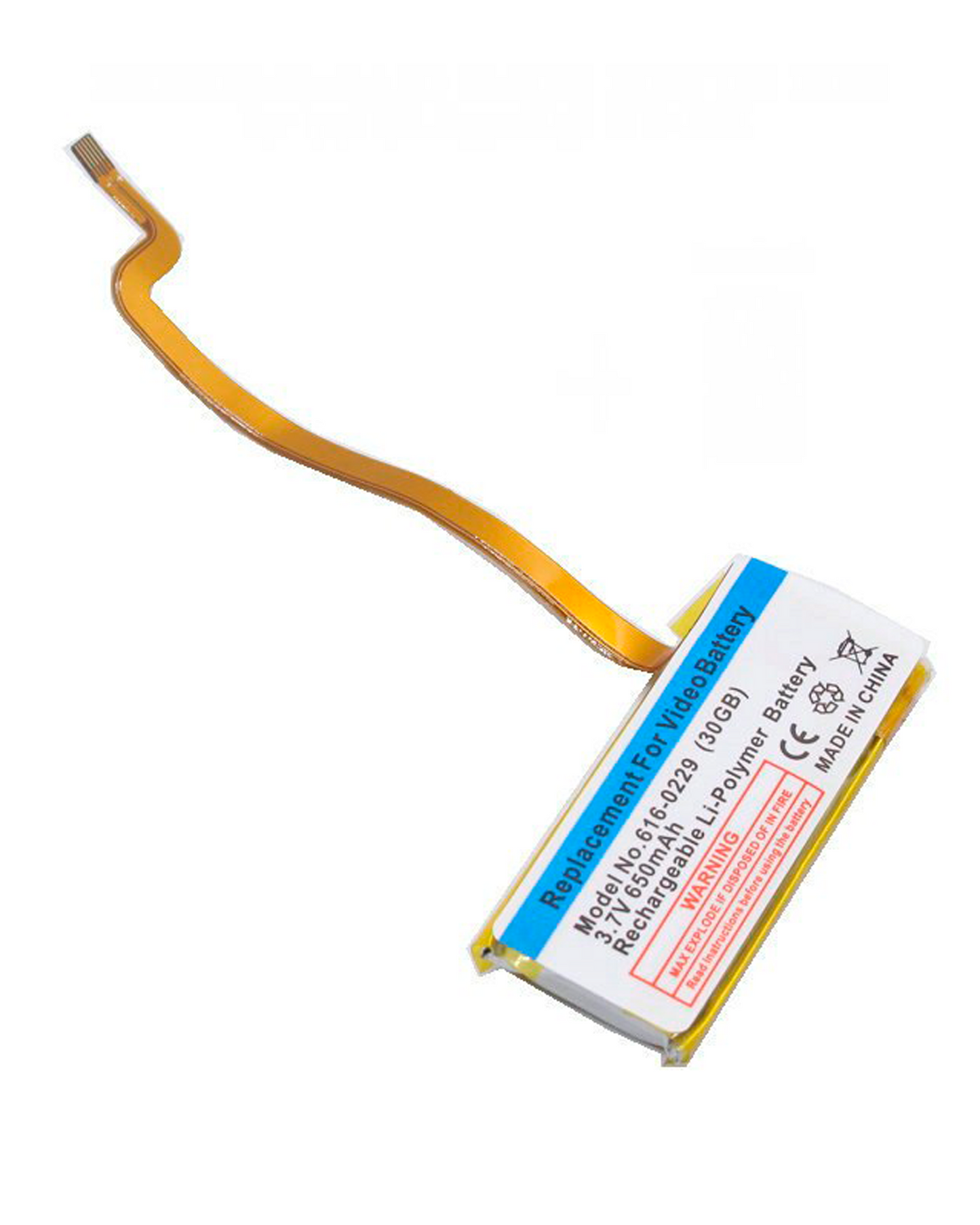 Replacement Battery For iPod Video (30GB) (580mAh)