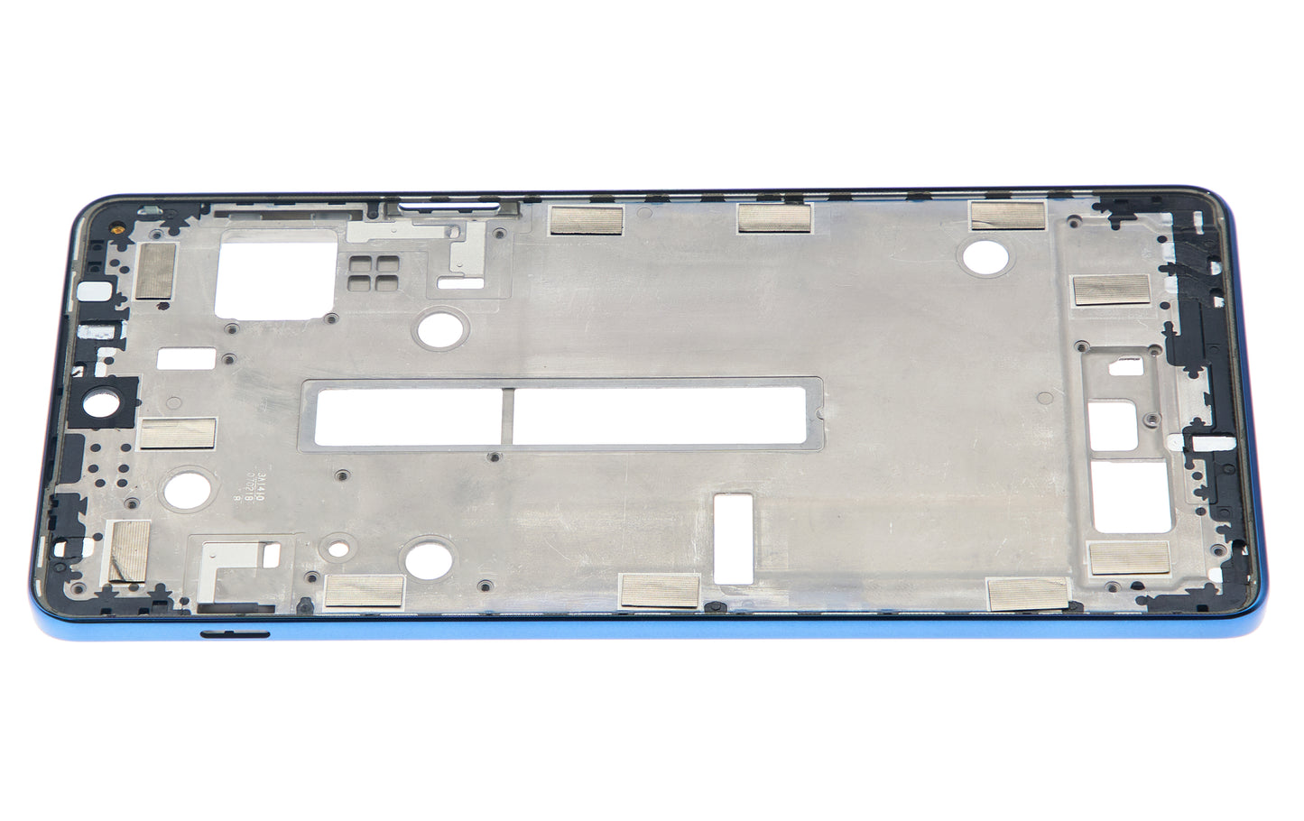 Mid-Frame Housing For Motorola Edge 20 Pro (XT2153-1 / 2021) (Blue Vegan Leather) | SKU 109082007350 | image 4