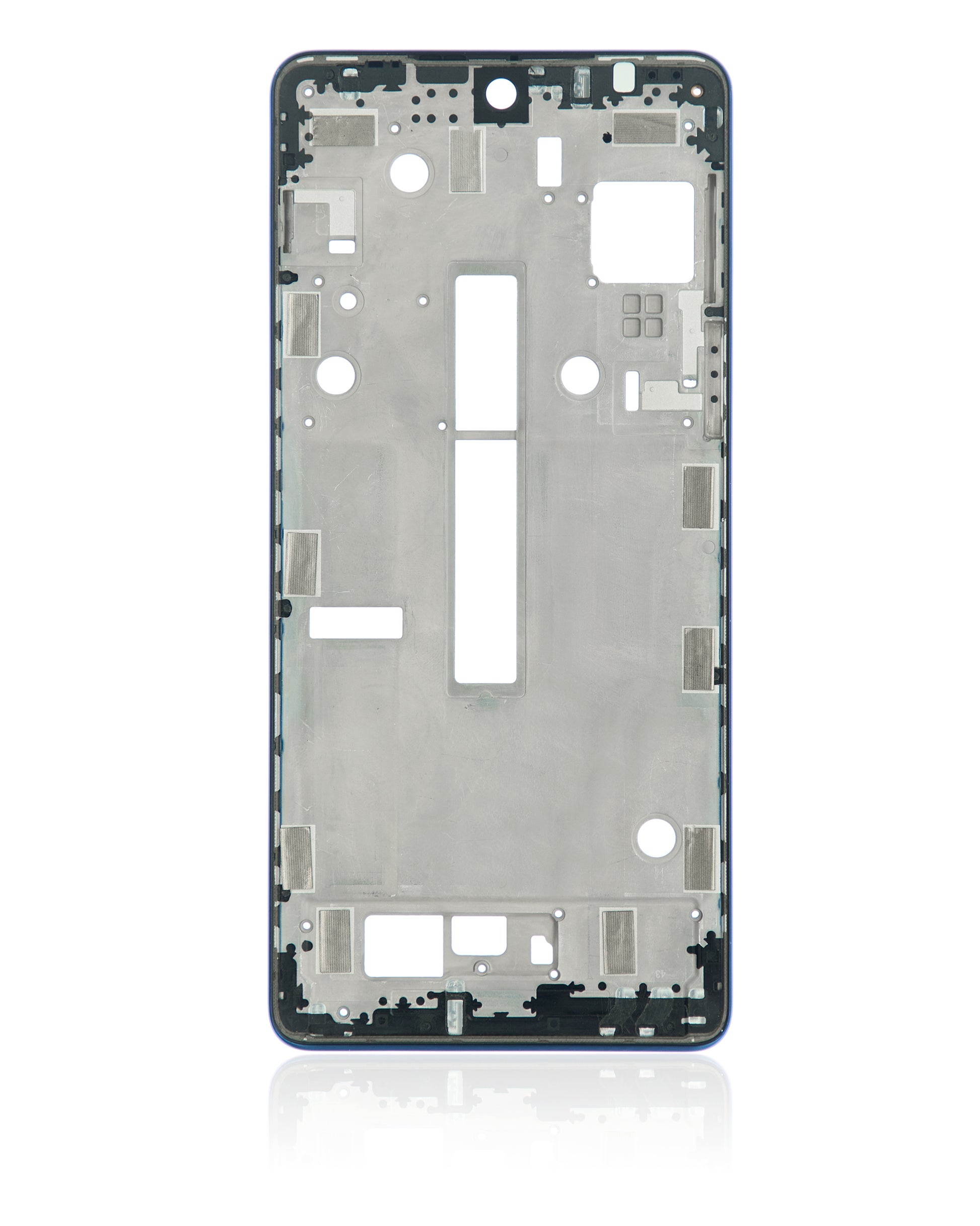 Mid-Frame Housing For Motorola Edge 20 Pro (XT2153-1 / 2021) (Blue Vegan Leather) | SKU 109082007350 | image 7