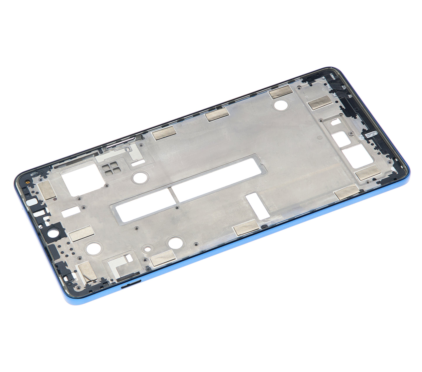 Mid-Frame Housing For Motorola Edge 20 Pro (XT2153-1 / 2021) (Blue Vegan Leather) | SKU 109082007350 | image 9