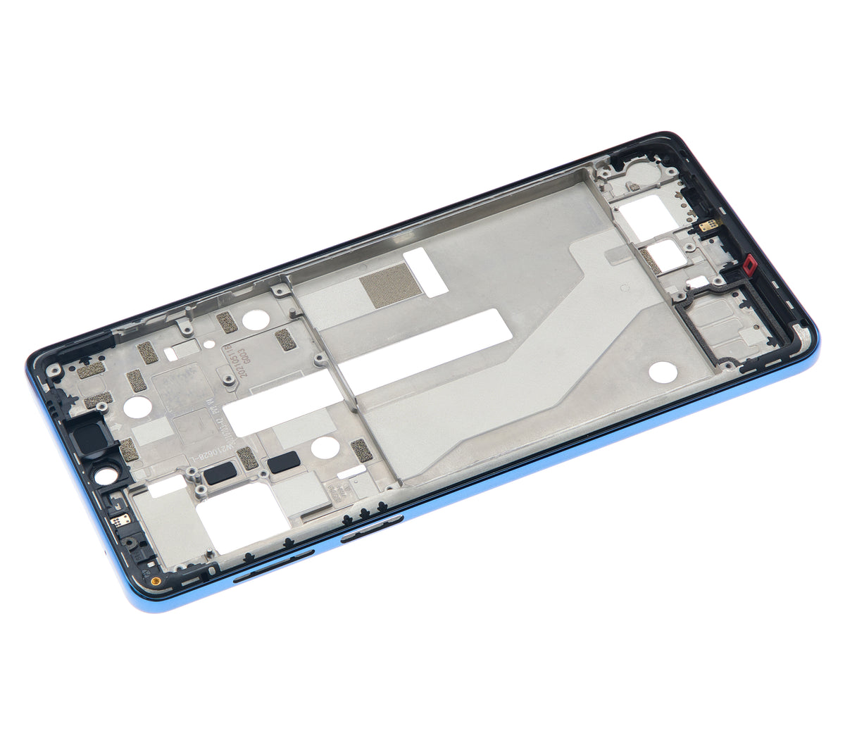 Mid-Frame Housing For Motorola Edge 20 Pro (XT2153-1 / 2021) (Blue Vegan Leather) | SKU 109082007350 | image 11