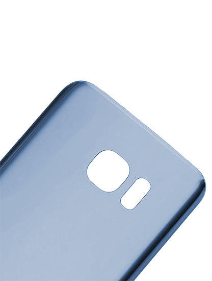 Back Cover Glass With Camera Lens For Samsung Galaxy S7 Edge (No Logo) (Aftermarket Plus) (Coral Blue)
