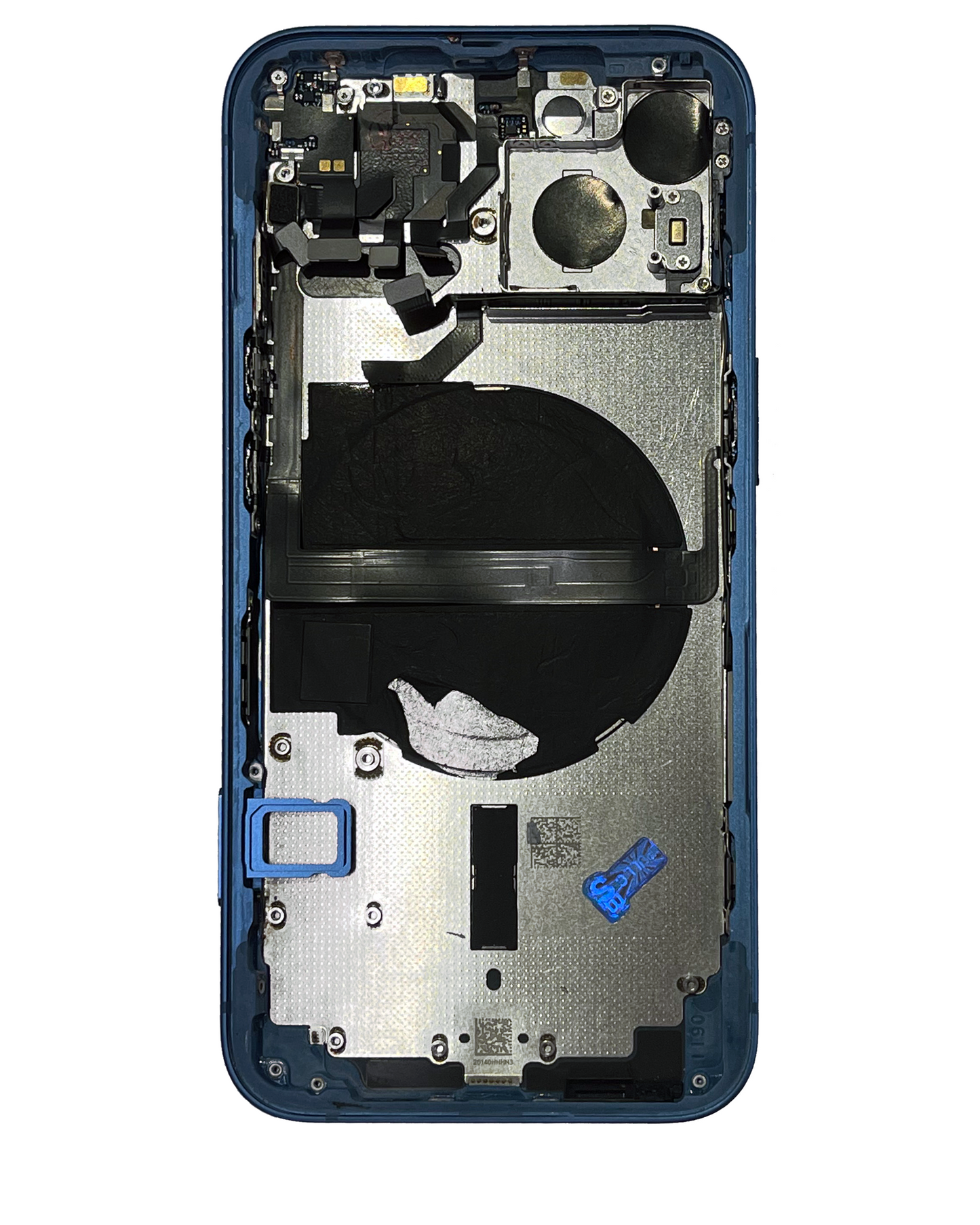 Back Housing W/ Small Parts For iPhone 13 (US Version) (Used OEM Pull: Grade B) (Blue)