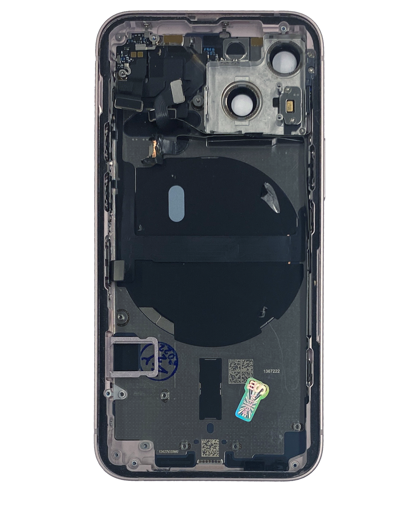 Back Housing W/ Small Parts For iPhone 13 Mini (US Version) (Used OEM Pull: Grade C) (Pink)